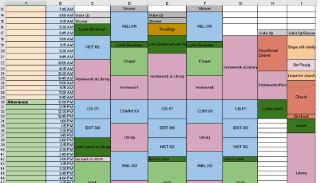 schedule